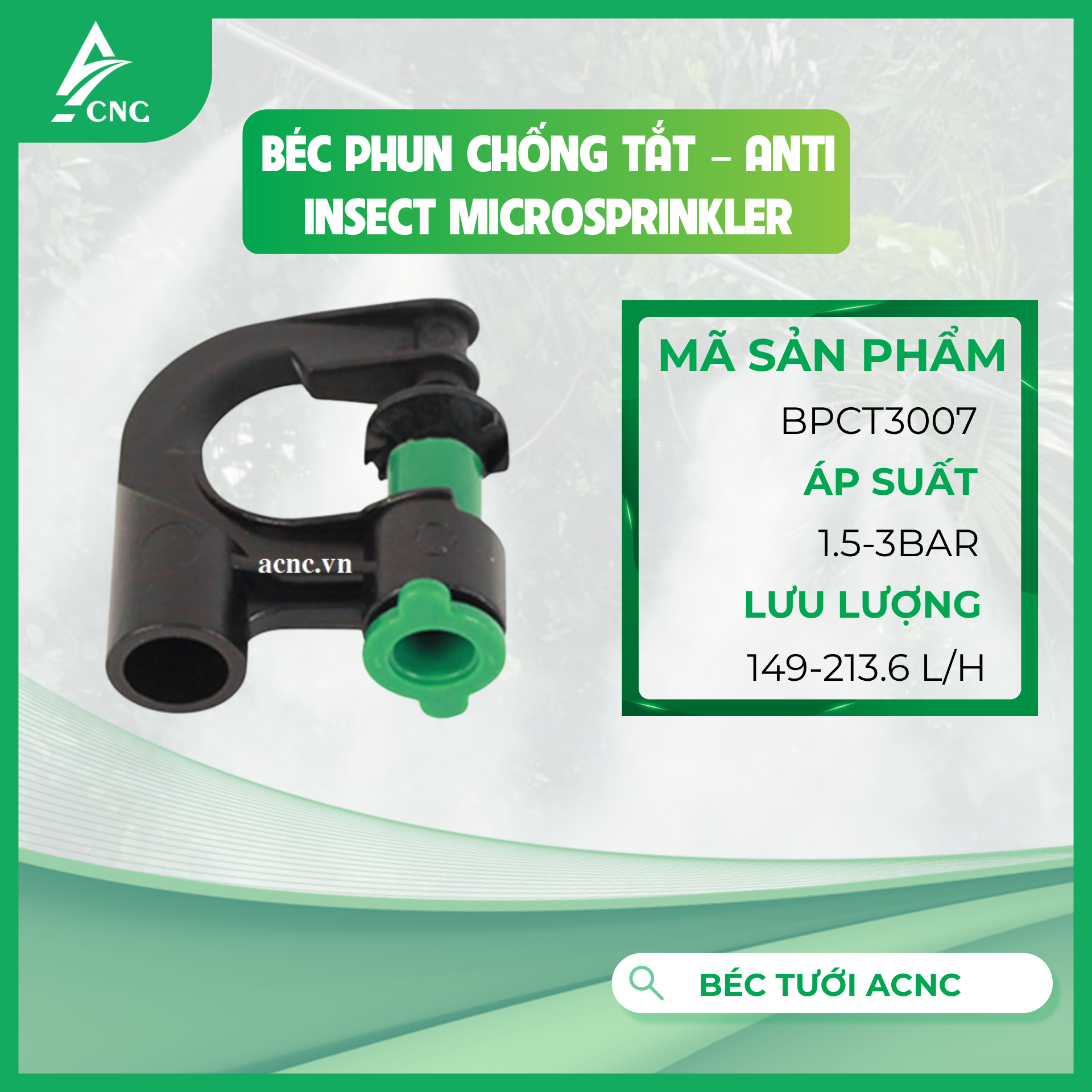 Béc phun chống tắt