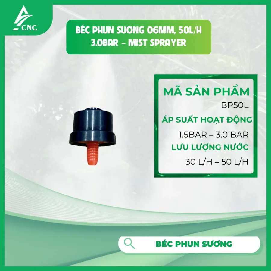 Béc phun sương 06mm, 50L/h 3.0bar - Mist Sprayer