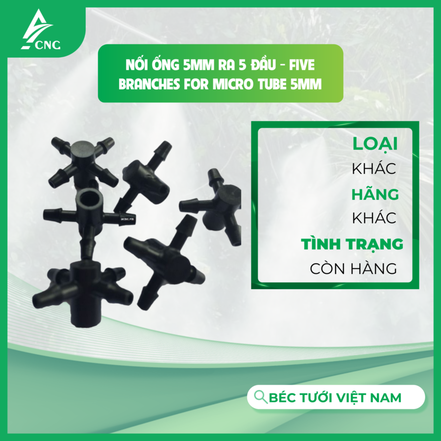 Nối ống 5mm ra 5 đầu - Five Branches for Micro Tube 5mm