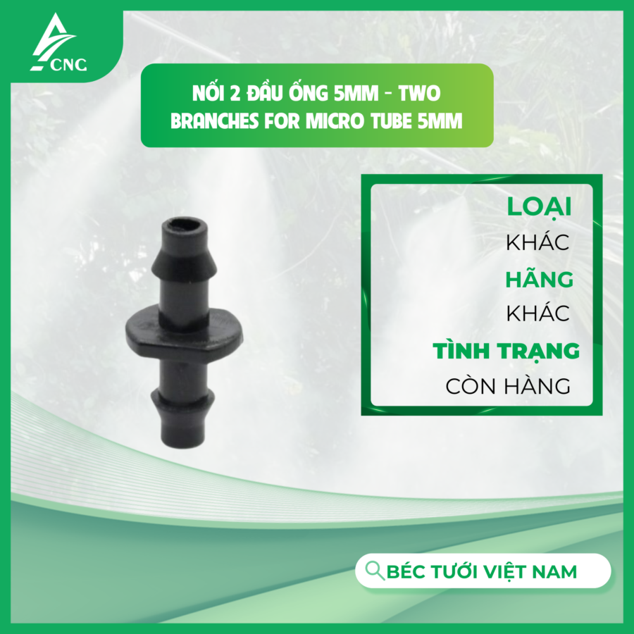Nối 2 đầu ống 5mm - Two Branches for Micro Tube 5mm