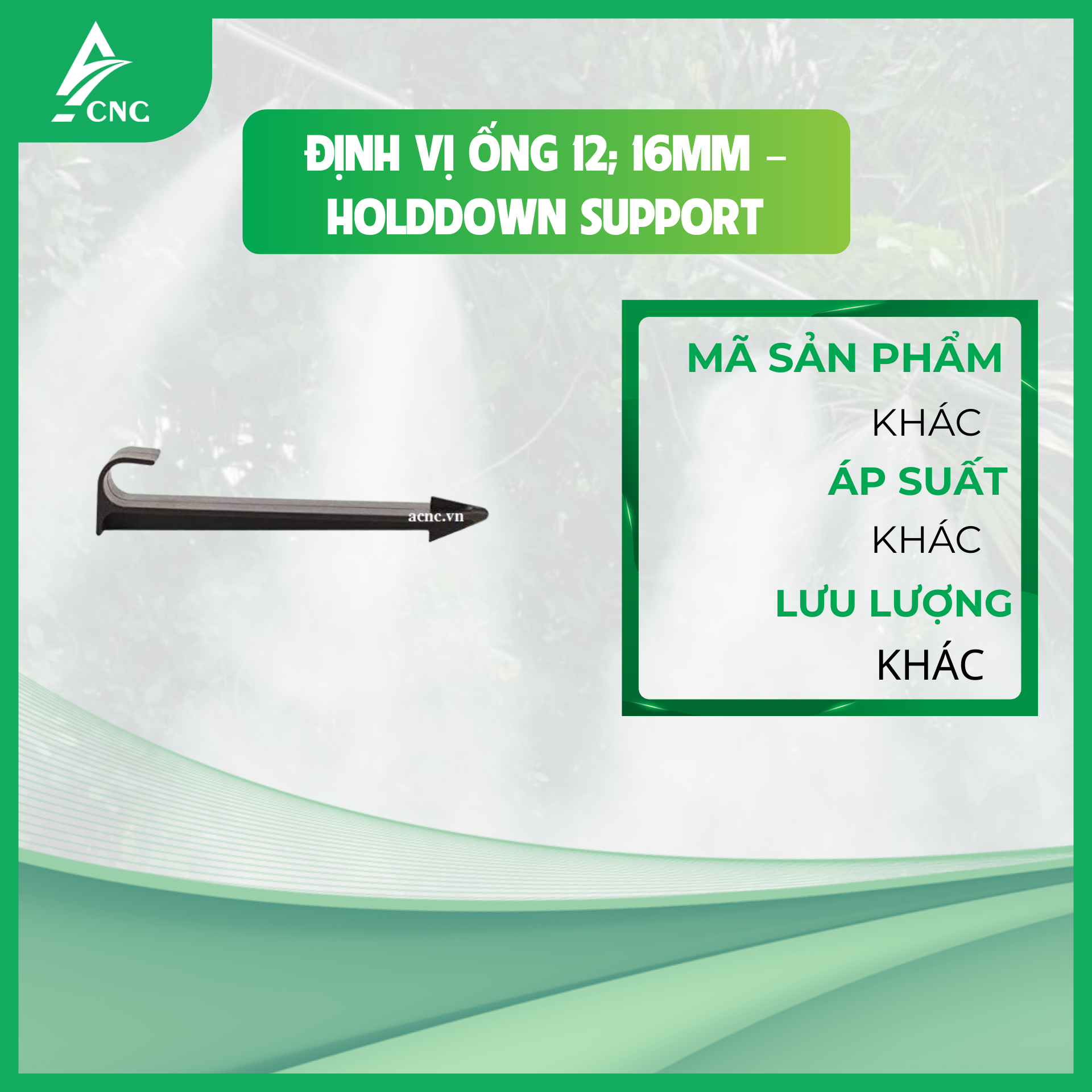 Định vị ống 12; 16mm - Holddown Support