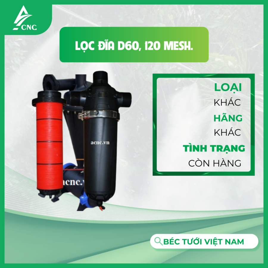 Lọc đĩa D60, 120 mesh.