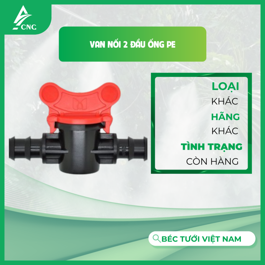 Van nối 2 đầu ống PE