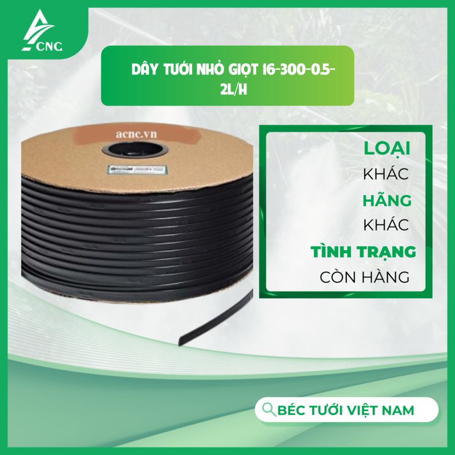 Dây tưới nhỏ giọt 16-300-0.5-2L/H