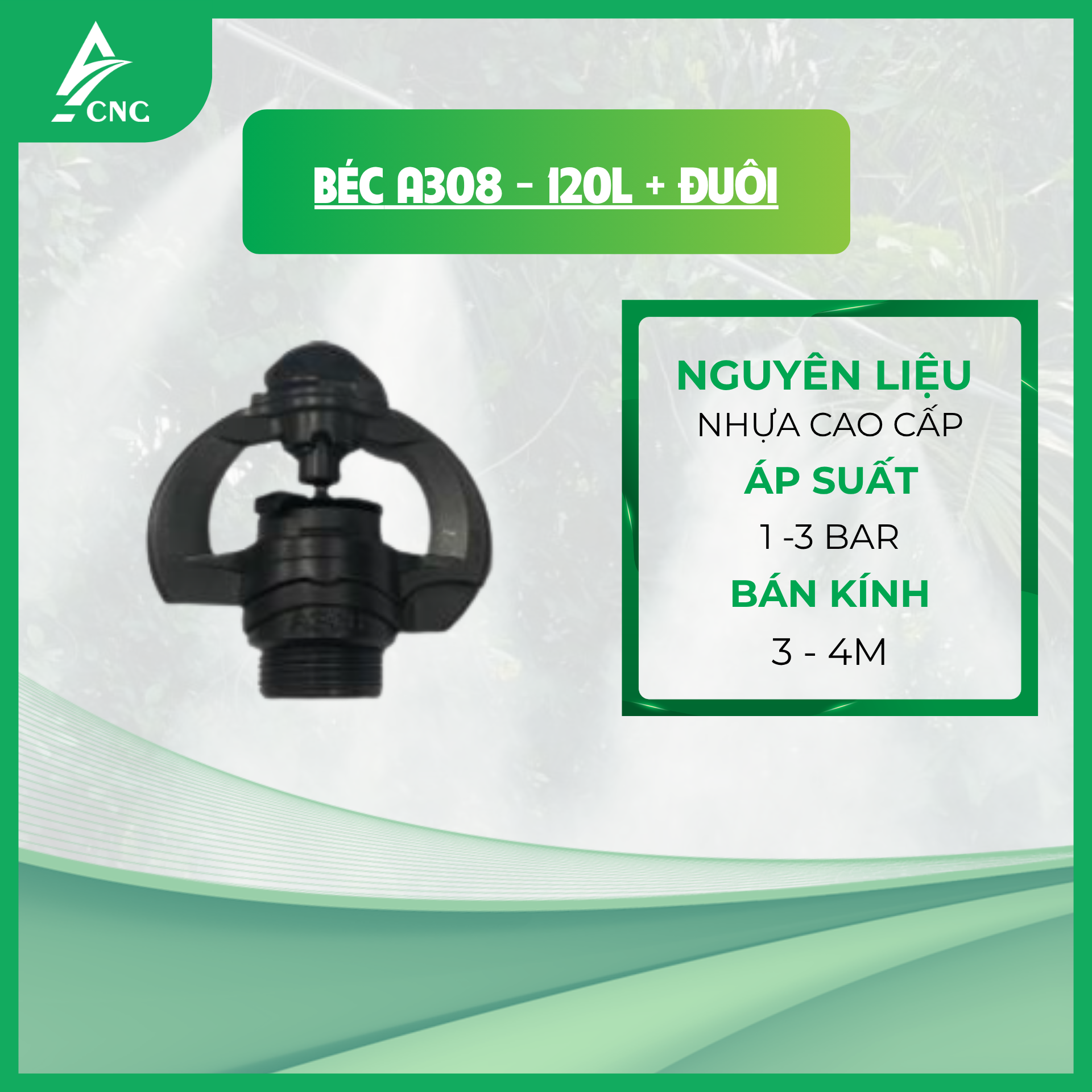 Béc A308-120L – CNC + Đuôi