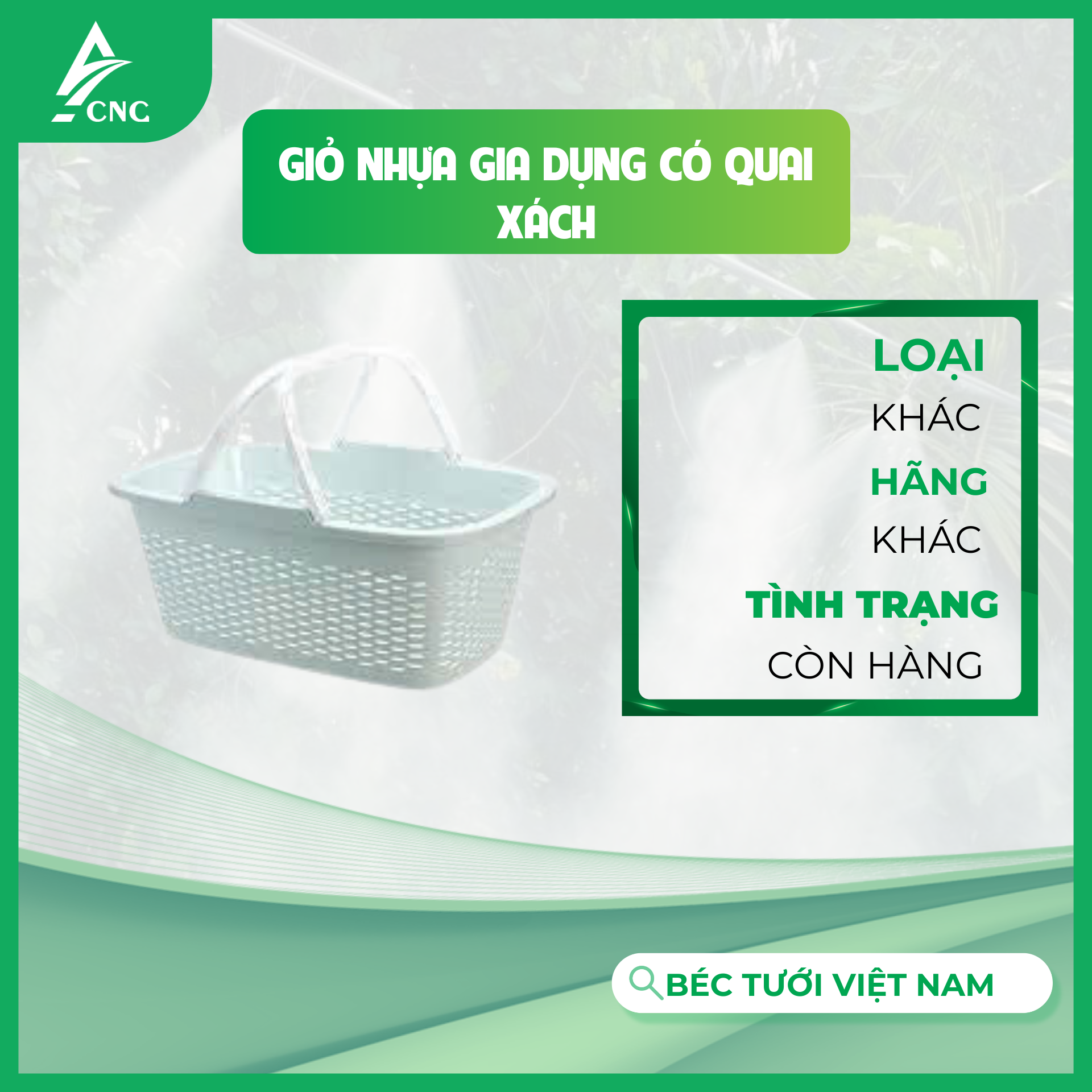 Giỏ nhựa gia dụng có quai xách