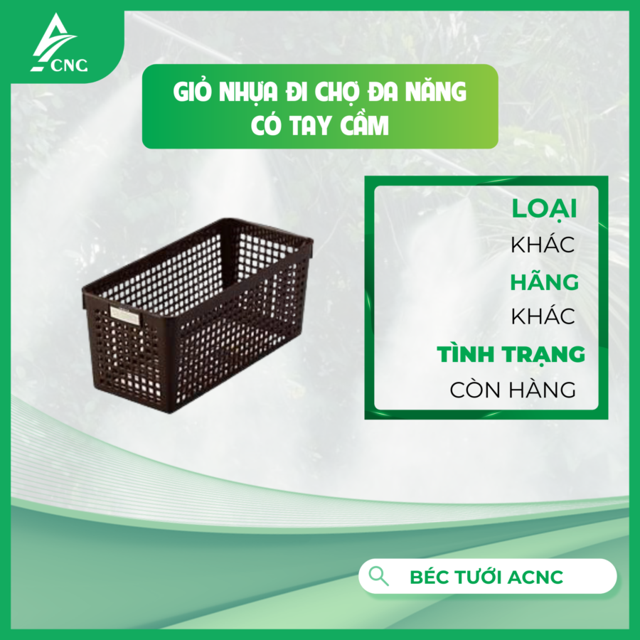 Giỏ Nhựa Đi Chợ Đa Năng Có Tay Cầm